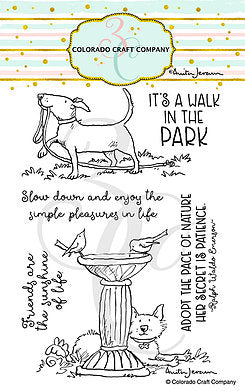 Anita Jeram - Birdbath Friends 4 x 6 Clear Stamps*