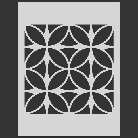 Stick and Stamp Stencil - Circular*