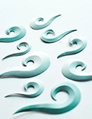 Dossier de gaufrage 3D Curling Waves et matrices assorties