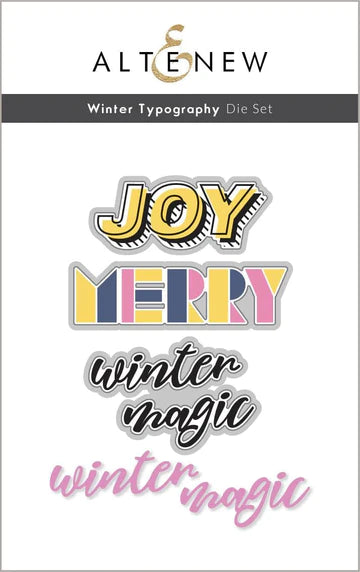 Winter Typography Die Set