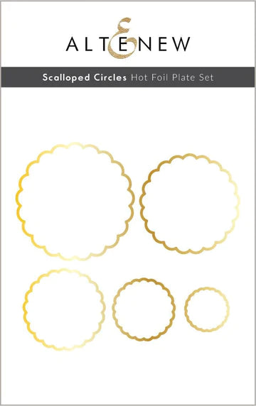 Ensemble d'assiettes à chaud avec cercles festonnés