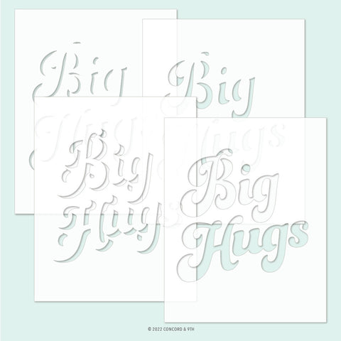 Sending Hugs Stencils 4.75 x 6 (4/pk)