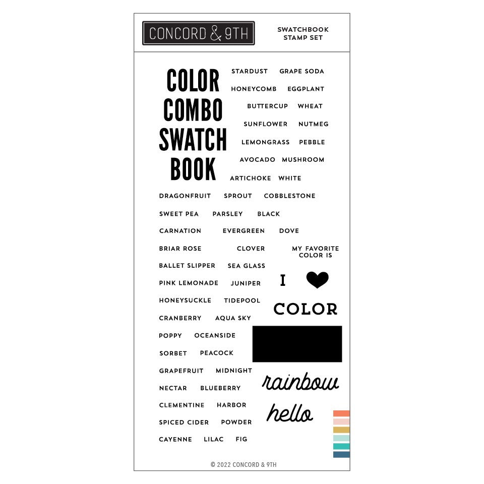 Jeu de tampons Swatchbook 4 x 8