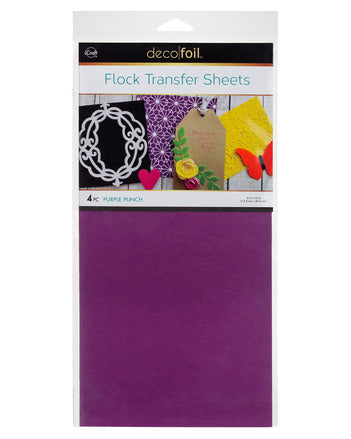 Feuilles de transfert floquées 6" x 12" - Violet Punch