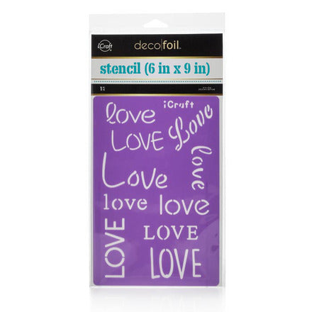 Deco Foil Love Stencil