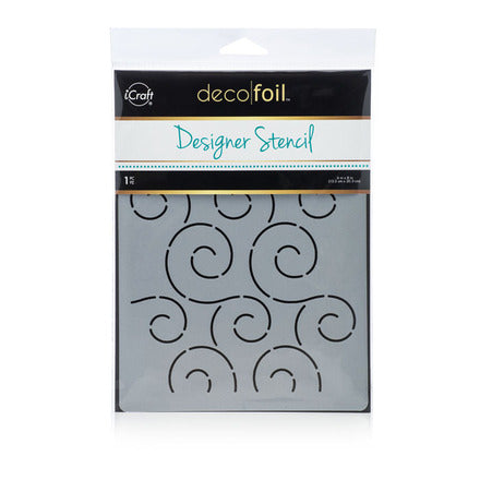 Pochoir Deco Foil Designer 6" x 8" - Tourbillons