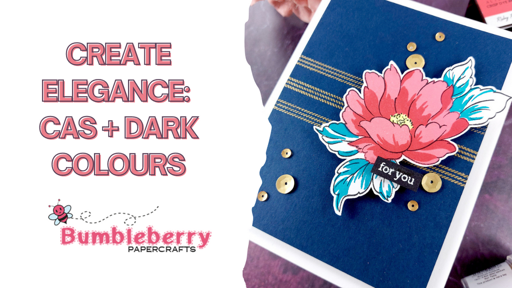 Create elegance with a CAS card and Dark colours - Altenew Stamps & inks