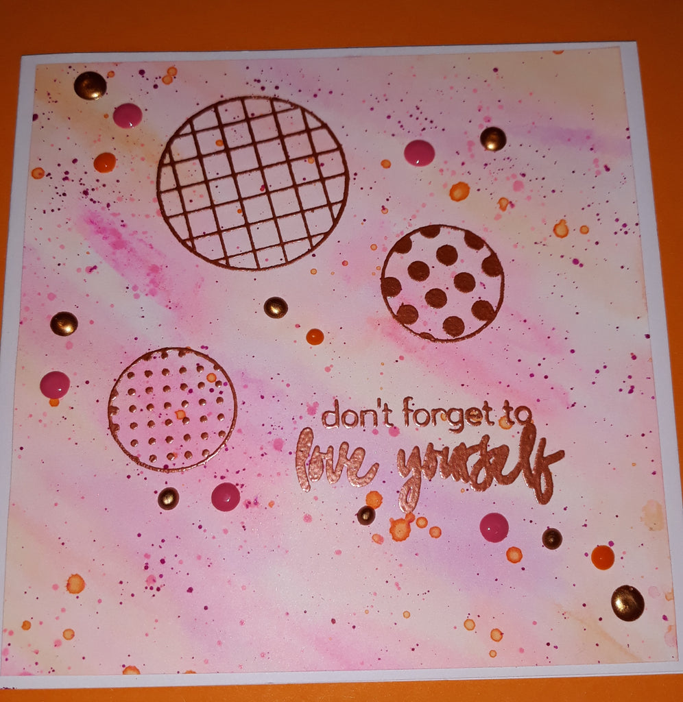 Playing with Atenew Products To Create A Simple Water Coloured Card