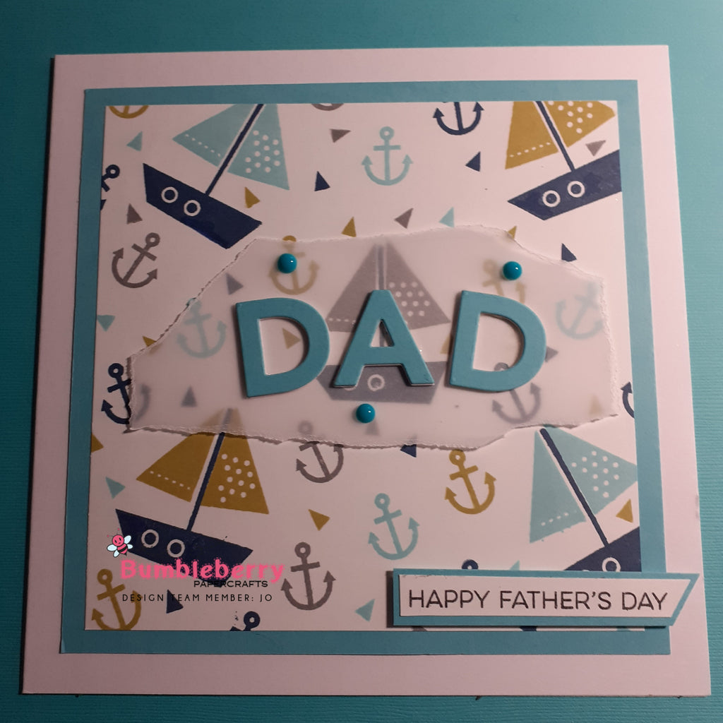 Fathers Day or Masculine Themed Card Using A Modern Colour Palette.