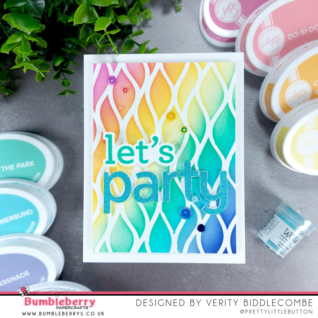 Simple rainbow ink blending - Catherine Pooler Inkaversary!