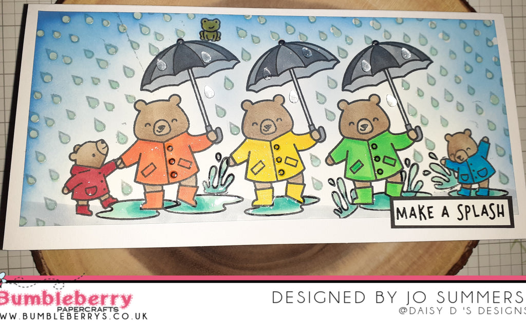 Using A little Stamp To Create A Big Impact With Stamps from Lawn Fawn...…. Bearly Rainy Day