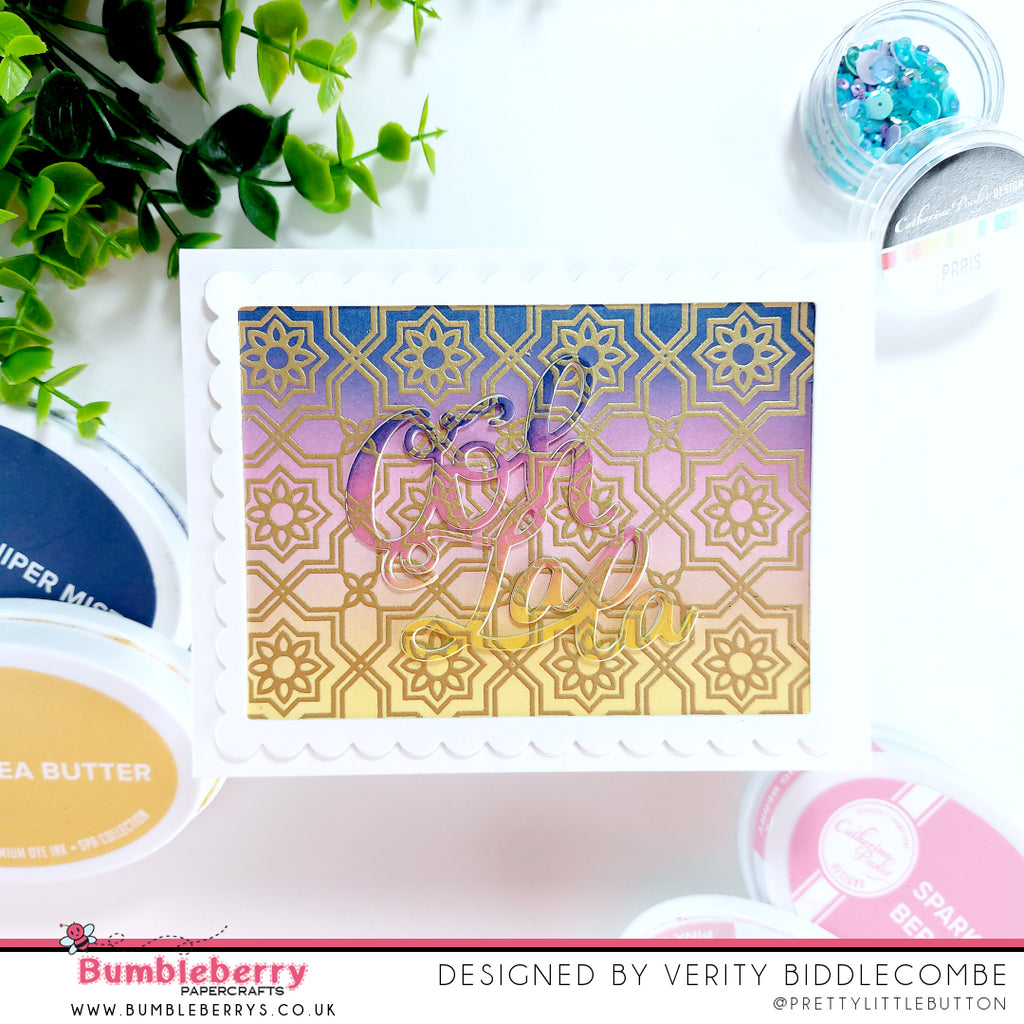 Eclipse heat embossed card - Spring time in Paris