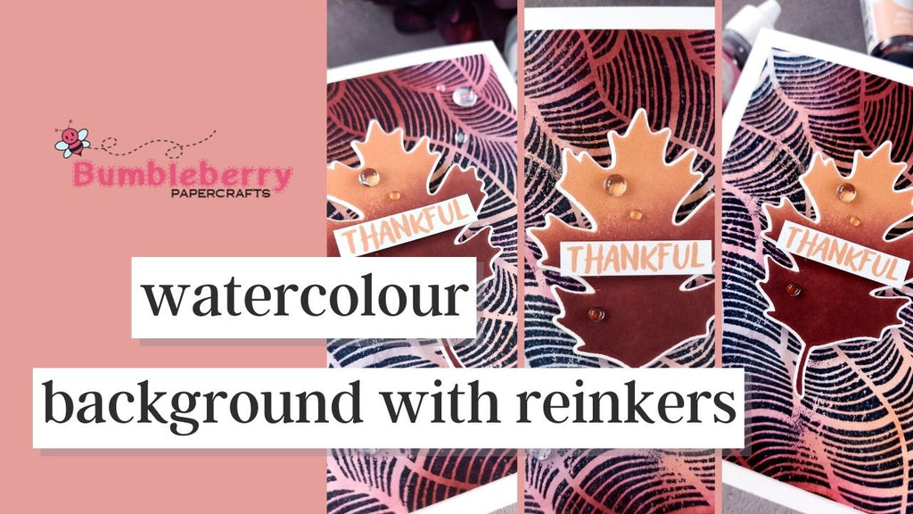 Watercolour background with reinkers!