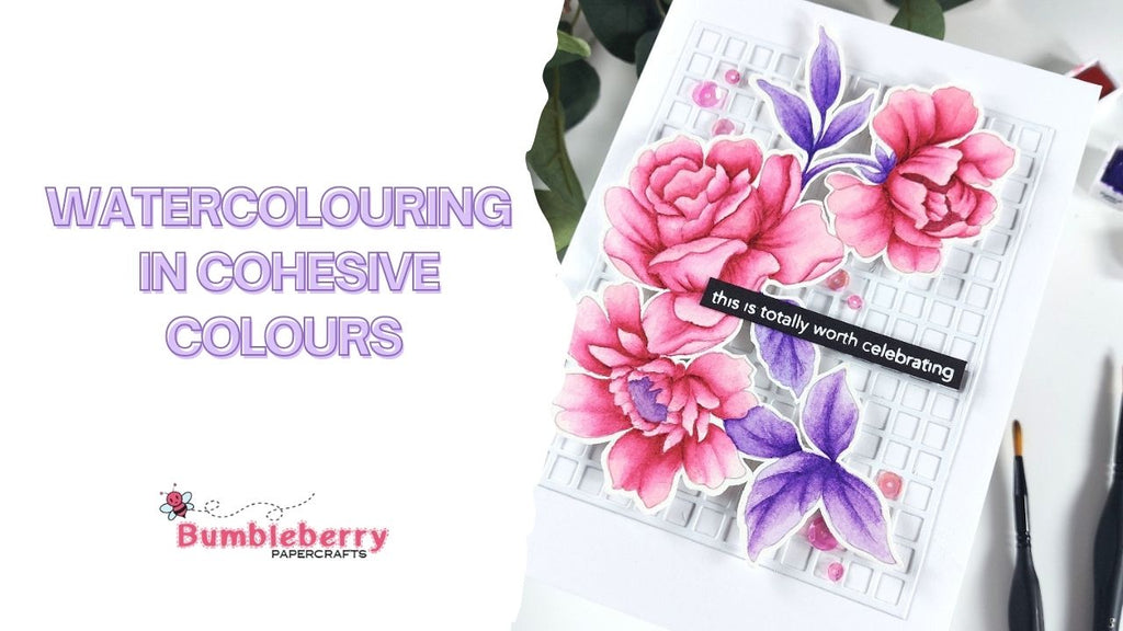 Watercolouring in cohesive colours - Altenew Watercolour colouring book & Brushes!