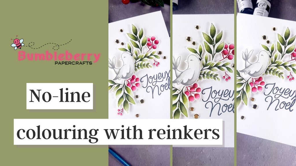 No-line colouirng with reinkers - Catherine Pooler Designs Adorning Doves