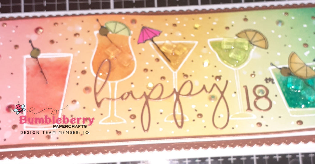 A Different Look To A Slimline Card, Using The Latest Release From Honey Bee Stamps