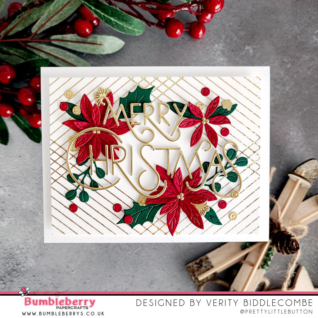 Modern Christmas with a nod to tradition - Spellbinders Holiday Blooms dies