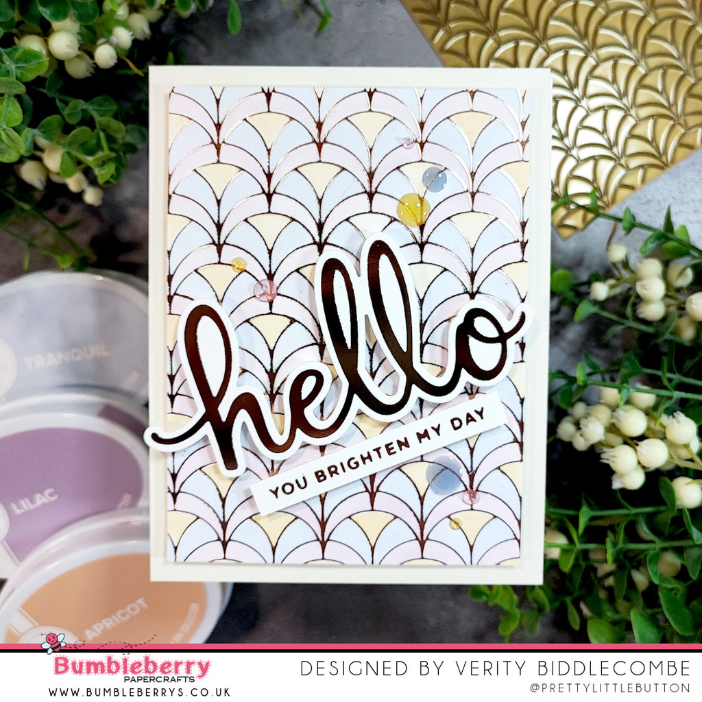 Soft colours for a bright happy card!
