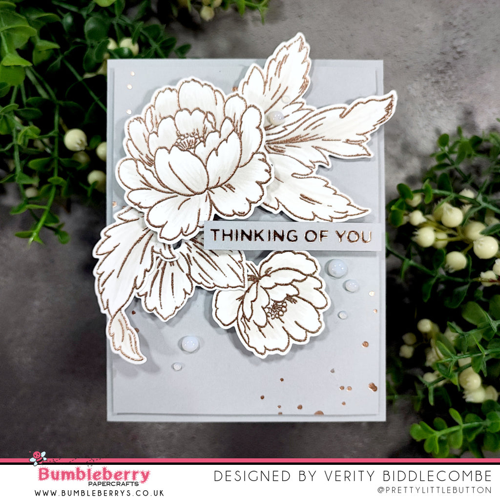 Thinking of you - modern grey for card making