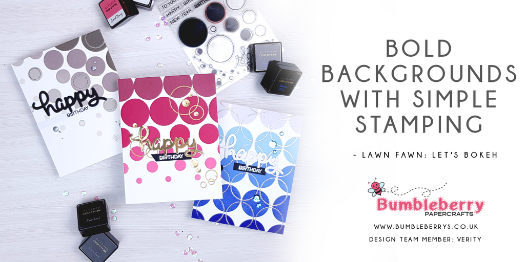 Bold backgrounds with simple stamping