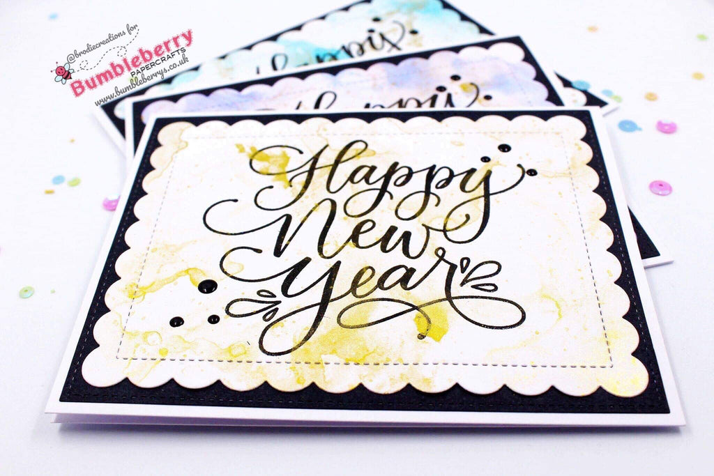 Simple Happy New Year Cards Using Mama Elephant's "Happy New Year Wishes" Stamp Set!