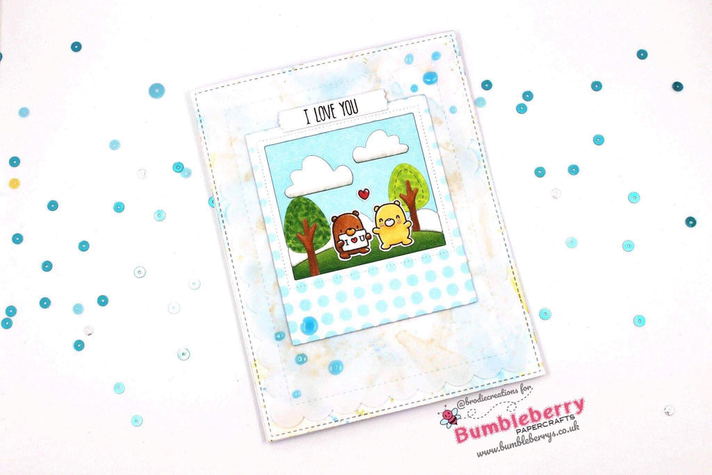 Cute Valentine's Day Card Using Mama Elephant's "Little Bear Agenda" Stamp Set!