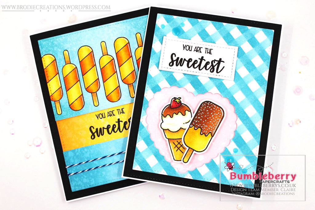 Deux cartes utilisant le jeu de tampons « Sweetest » d'Avery Elle !