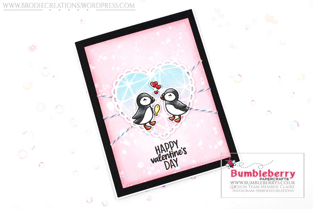 Valentine's Day Card Using Lawn Fawn's "Stud Puffin" Stamp Set!
