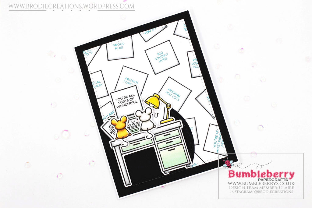 Friendship Card Using Lawn Fawn's "You're Just My Type" Stamp Set/Mama Elephant's "Big News" Stamp Set!