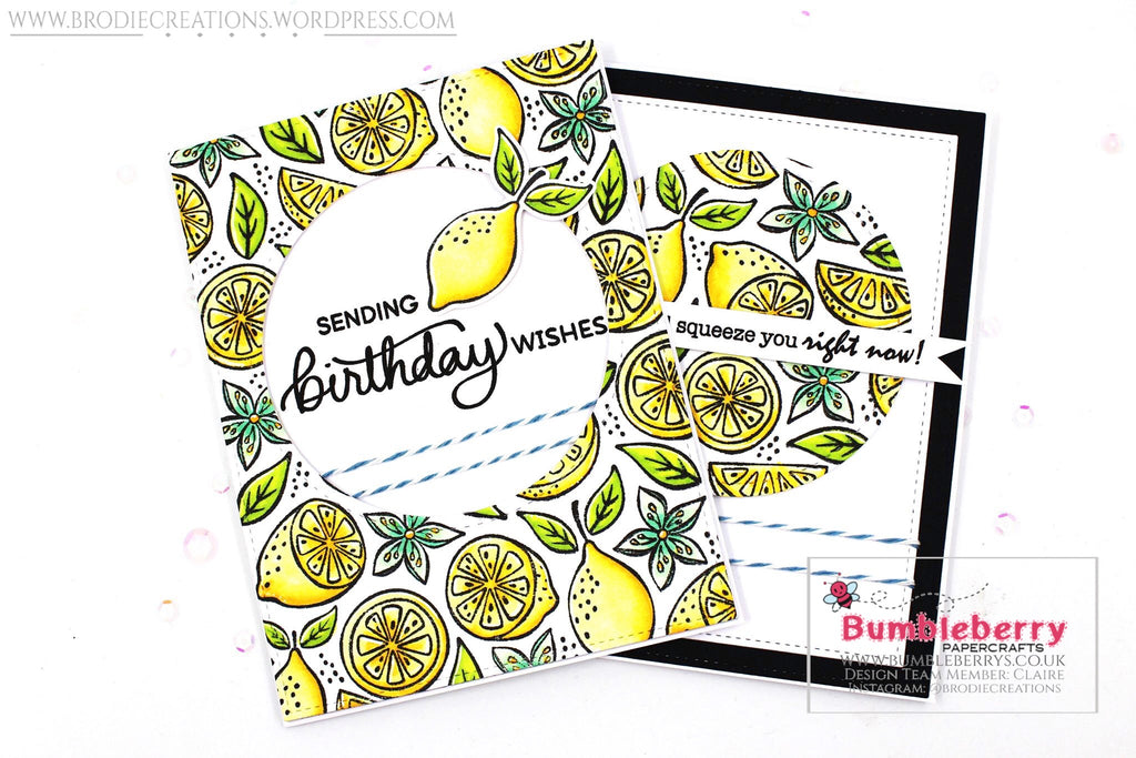 Two Cards Using Hero Arts' "Fresh Citrus" Bold Prints Stamp!