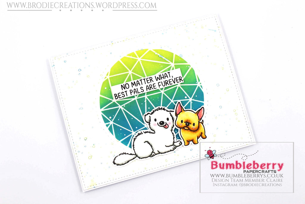 Carte d'amitié simple utilisant le jeu de tampons « My Pet Puppies » de Mama Elephant !
