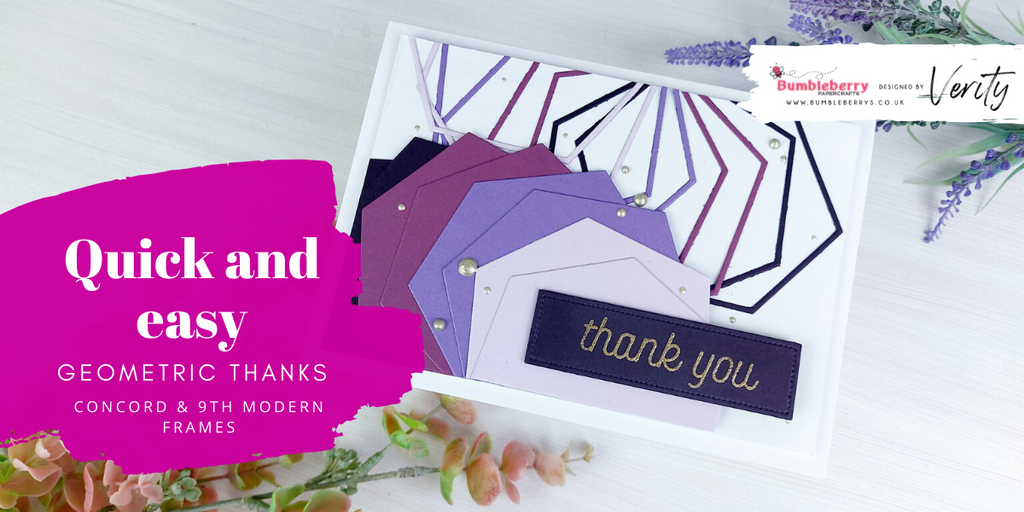 Quick and easy geometric thank you card - Concord & 9th