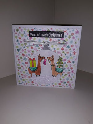 Happy Llamadays with MFT Stamps, to create a Christmas Bauble card using Altnew watercolour palette.....
