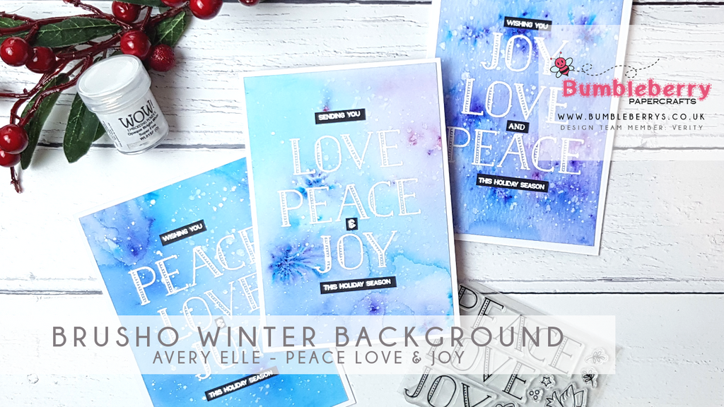 Brusho Winter Background - Avery Elle Sending Peace