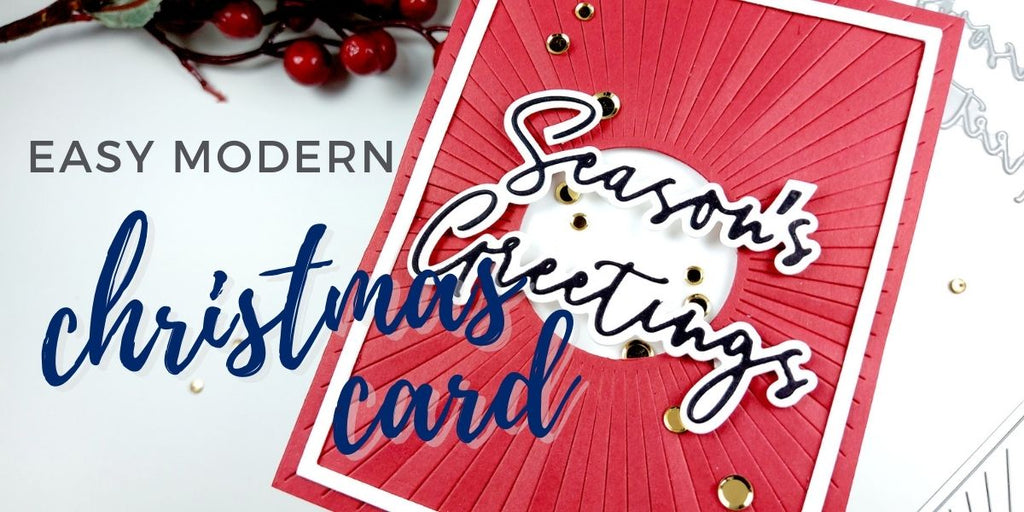 Easy Modern Christmas card with PinkFresh Studio