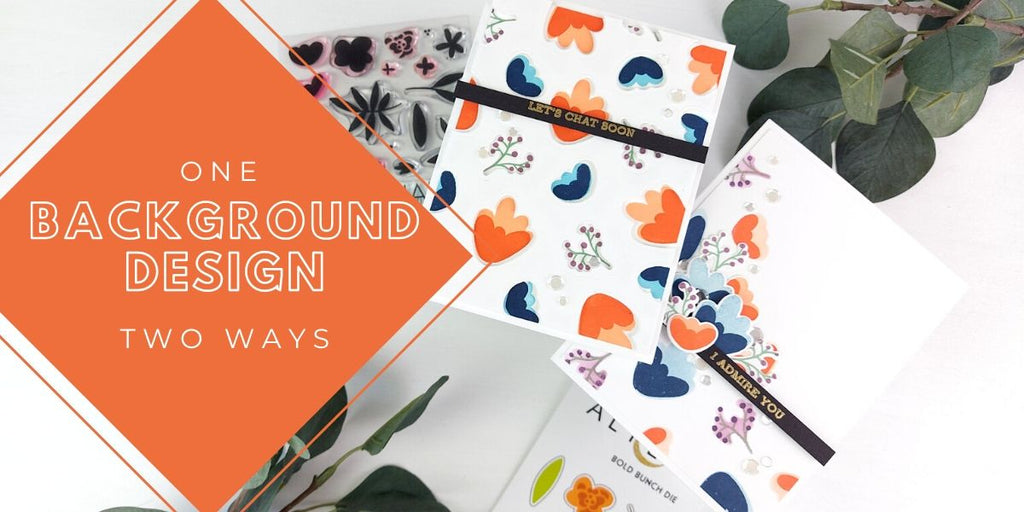 One background design two ways - Altenew Bold Bunch