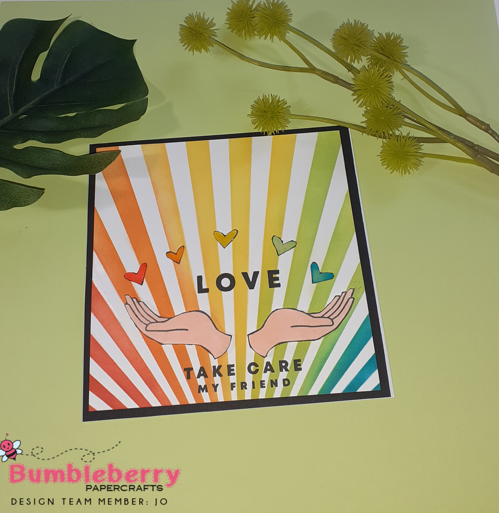 Turning Your Stencils Upside Down To |Create Two for One, also using Waffle Flower Stamps.