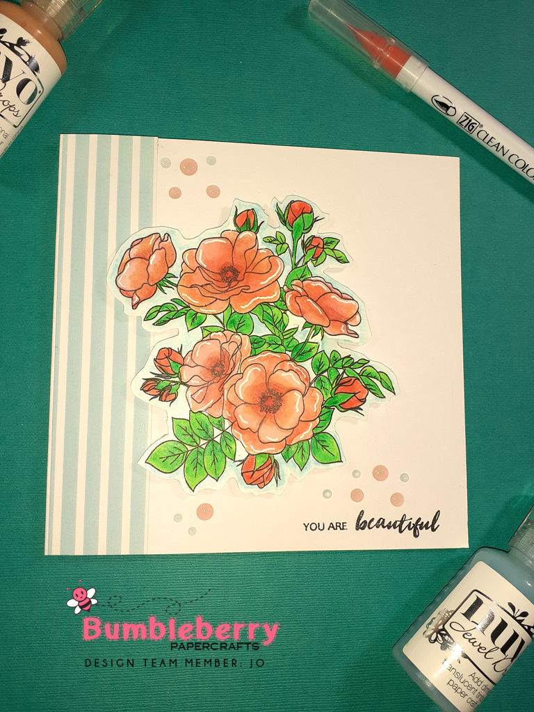 Water Colouring With Zig Markers Using Paint -A Flower ( Anemone)