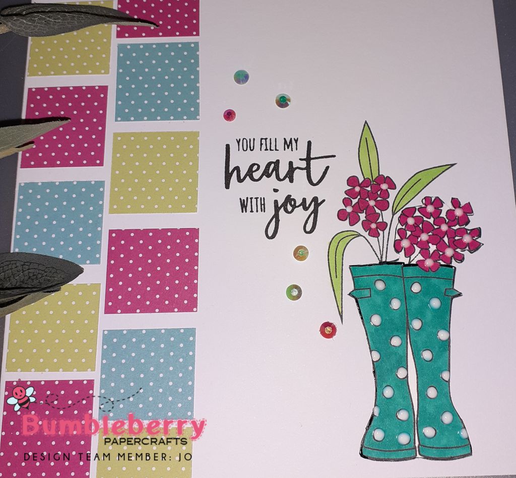 Using Patterned Papers, In A different Way .To Come Up with The Colour Theme. Using Catherine Pooler Stamps and MFT Paper Pad.