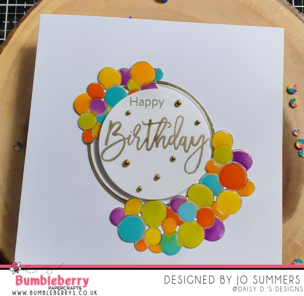 Its Time To Give Foiling A Go... Using The Balloon Arch From Honey Bee Stamps. My First Attempt, How Did It Go.