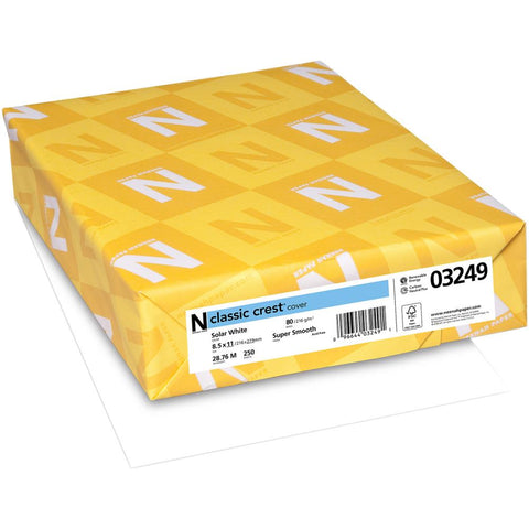 Neenah Classic Crest 80lb Super Smooth 8.5"x11" 250 Pk