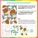 Snowcapped Pinecone Stencil