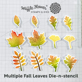 Multiple Fall Leaves Die-n-stencil