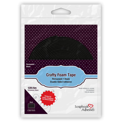 Crafty Foam Tape Roll Black - .375"x13'