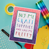 Buy Me Craft Supplies Glimmer Hot Foil Plate from the Glimmer Cardfront Sentiments Collection
