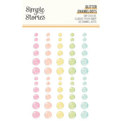 Simple Stories Say Cheese Classic Pooh Baby Glitter Enamel Dots