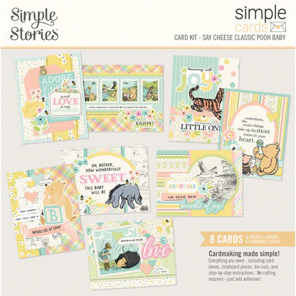Simple Stories Say Cheese Classic Pooh Baby Simple Cards Card Kit