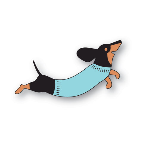 Leaping Dachshund