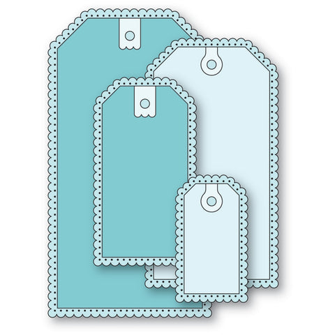 Scalloped Pinpoint Tags