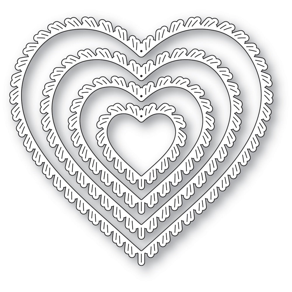 Fringed Heart Frames